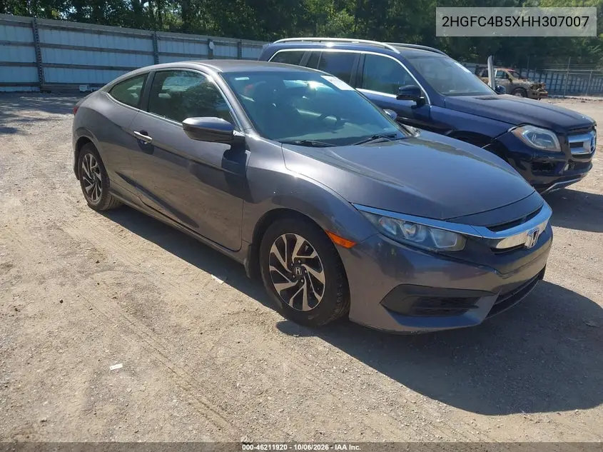 HONDA CIVIC 2017, VIN 2HGFC4B5XHH307007
