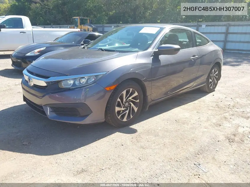 2017 HONDA CIVIC VIN 2HGFC4B5XHH307007 — фото 2