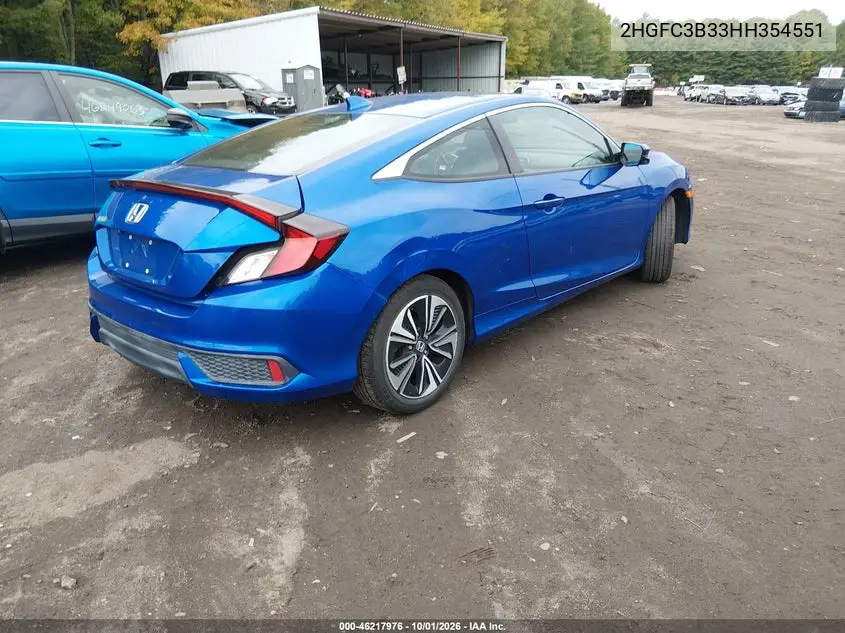 2017 HONDA CIVIC VIN 2HGFC3B33HH354551 — фото 4