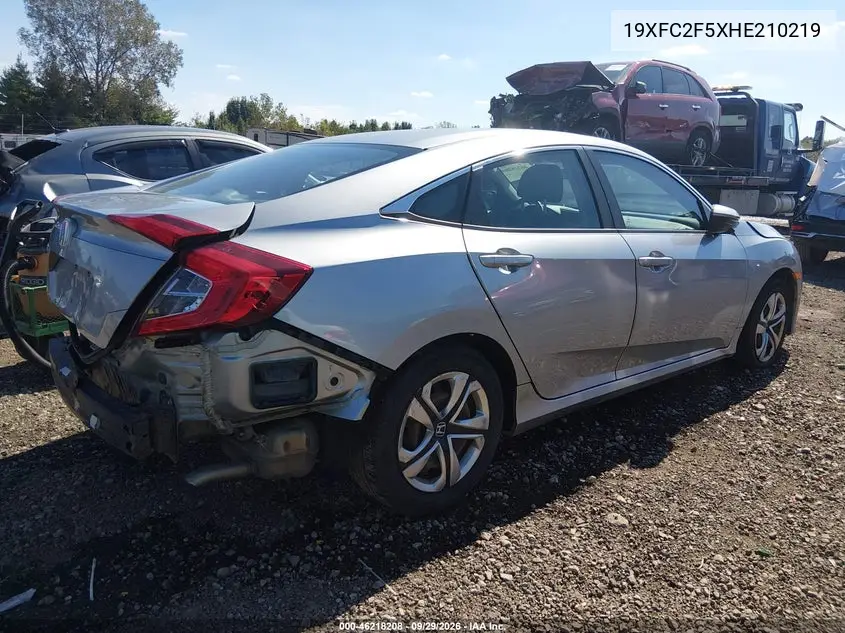 2017 HONDA CIVIC VIN 19XFC2F5XHE210219 — фото 4