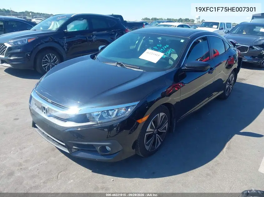 2017 HONDA CIVIC VIN 19XFC1F75HE007301 — фото 2