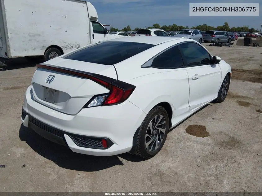 2017 HONDA CIVIC VIN 2HGFC4B00HH306775 — фото 4