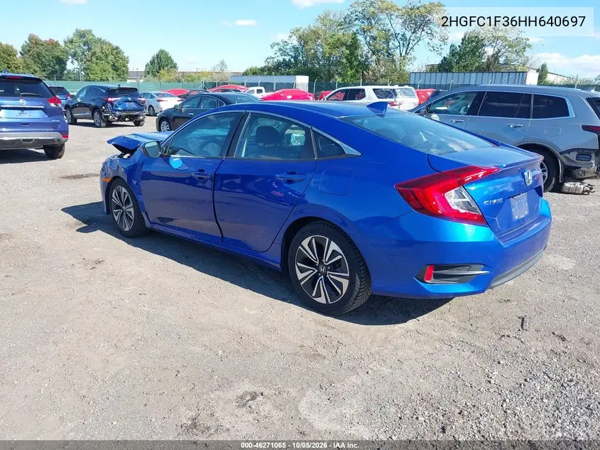 2017 HONDA CIVIC VIN 2HGFC1F36HH640697 — фото 3