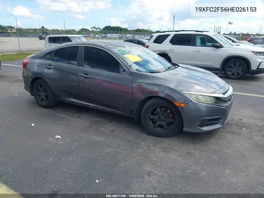 HONDA CIVIC 2017, VIN 19XFC2F56HE026153