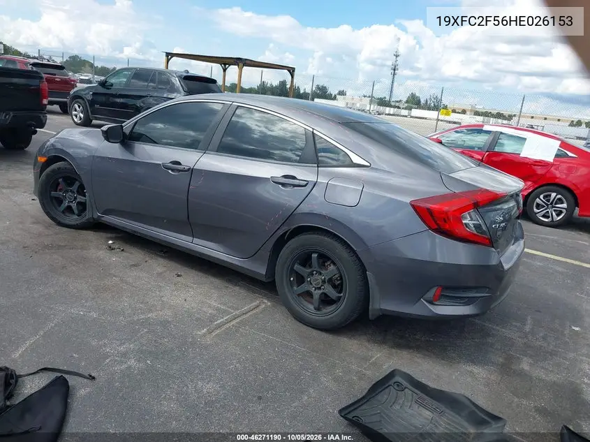 2017 HONDA CIVIC VIN 19XFC2F56HE026153 — фото 3