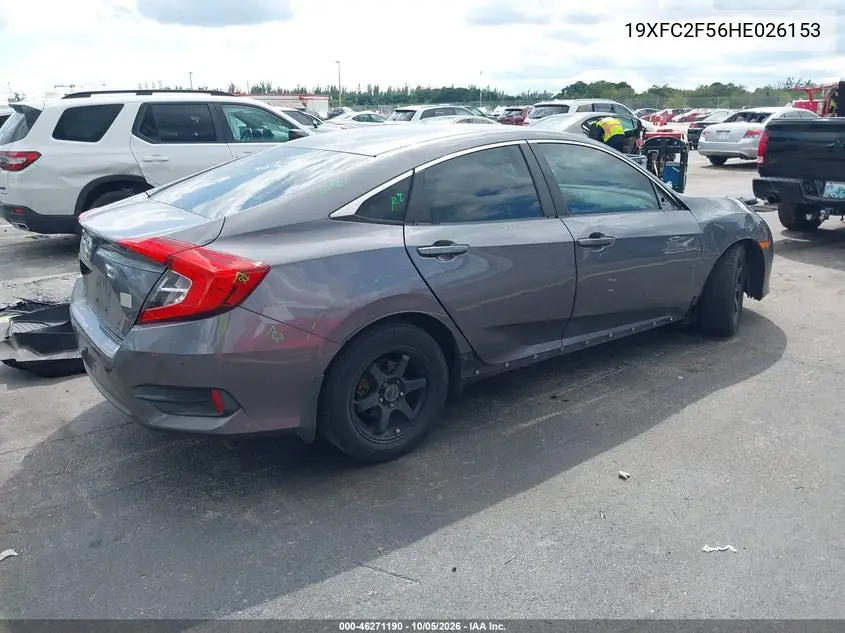 2017 HONDA CIVIC VIN 19XFC2F56HE026153 — фото 4