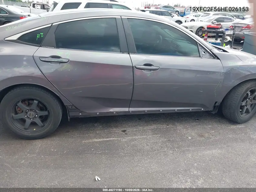 2017 HONDA CIVIC VIN 19XFC2F56HE026153 — фото 6