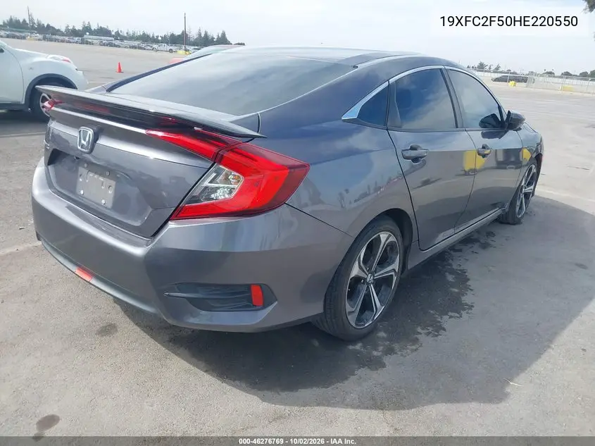 2017 HONDA CIVIC VIN 19XFC2F50HE220550 — фото 4