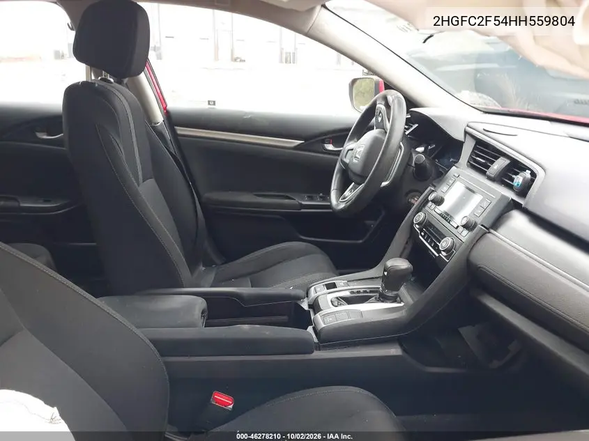 2017 HONDA CIVIC VIN 2HGFC2F54HH559804 — фото 5