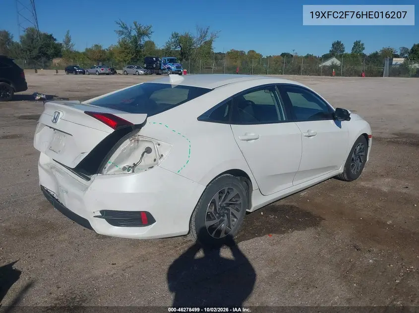 2017 HONDA CIVIC VIN 19XFC2F76HE016207 — фото 4
