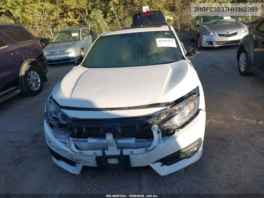 2017 HONDA CIVIC VIN 2HGFC3B37HH362359 — фото 12