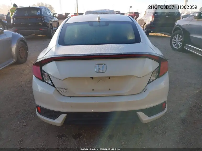 2017 HONDA CIVIC VIN 2HGFC3B37HH362359 — фото 16