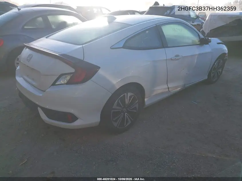 2017 HONDA CIVIC VIN 2HGFC3B37HH362359 — фото 4