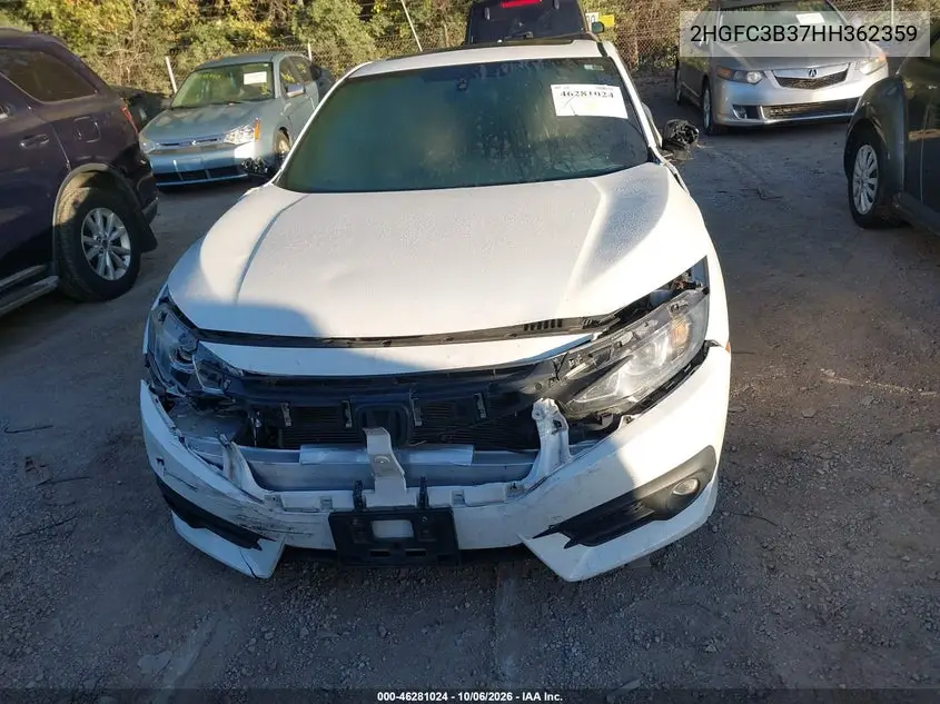 2017 HONDA CIVIC VIN 2HGFC3B37HH362359 — фото 6