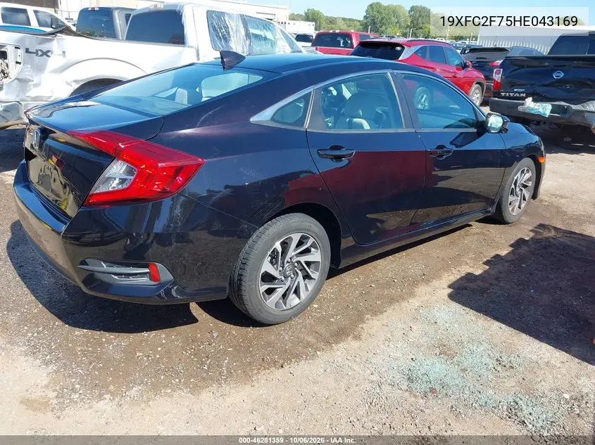 2017 HONDA CIVIC VIN 19XFC2F75HE043169 — фото 4