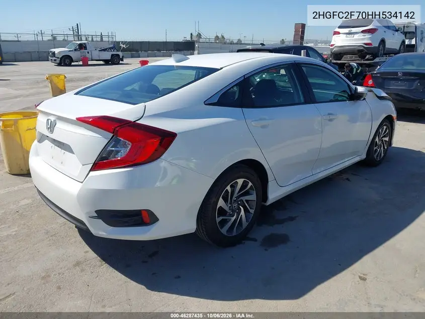 2017 HONDA CIVIC VIN 2HGFC2F70HH534142 — фото 4