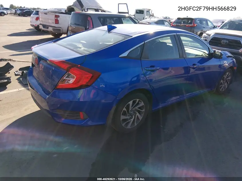 2017 HONDA CIVIC VIN 2HGFC2F79HH566829 — фото 4