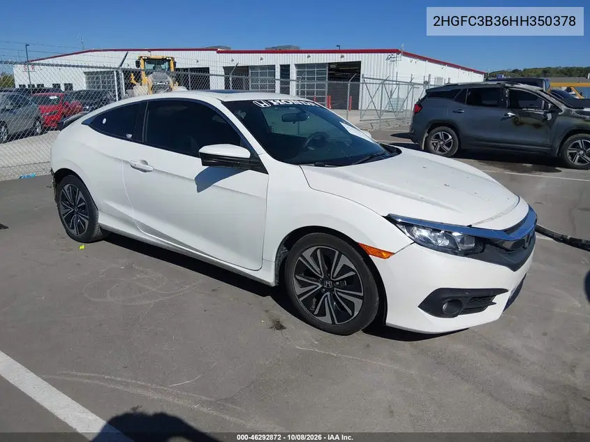 HONDA CIVIC 2017, VIN 2HGFC3B36HH350378