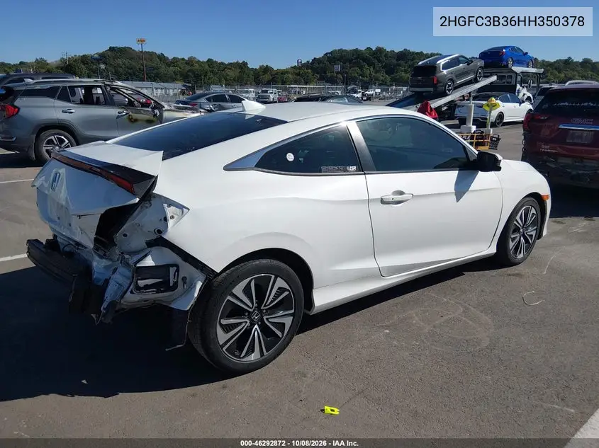 2017 HONDA CIVIC VIN 2HGFC3B36HH350378 — фото 4