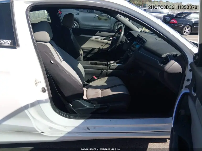 2017 HONDA CIVIC VIN 2HGFC3B36HH350378 — фото 5