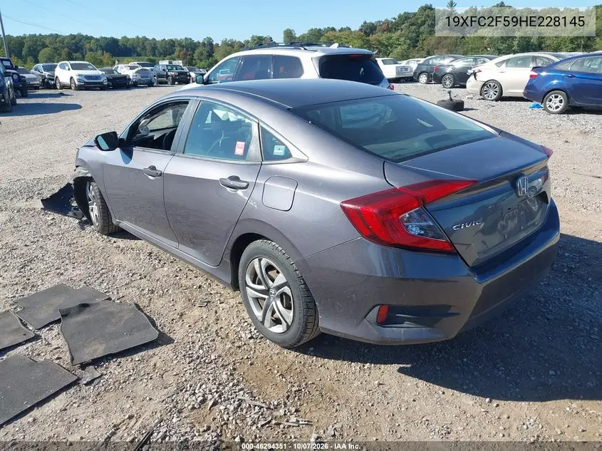 2017 HONDA CIVIC VIN 19XFC2F59HE228145 — фото 3