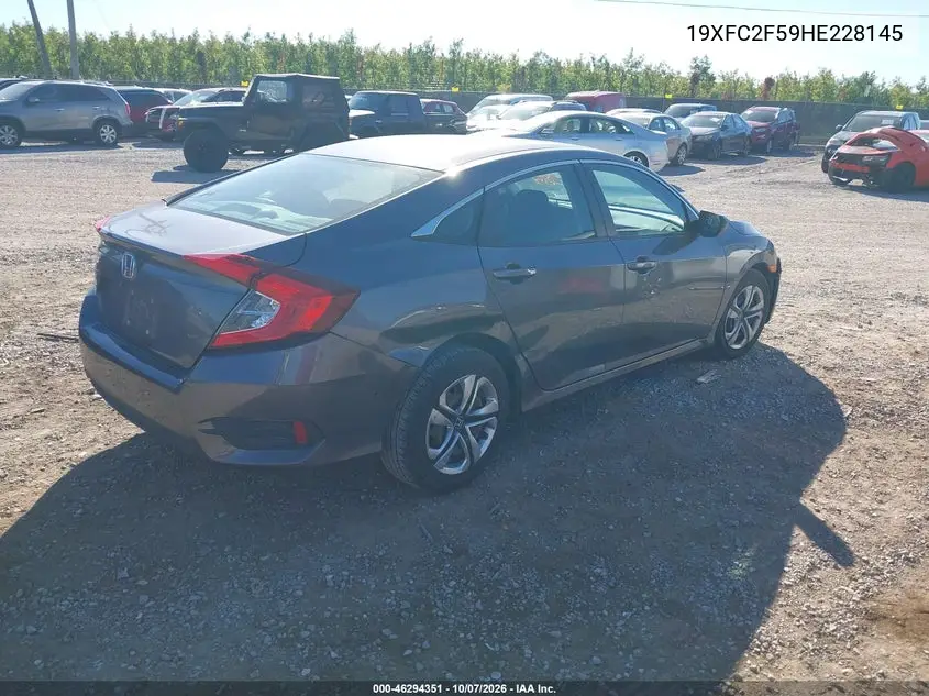 2017 HONDA CIVIC VIN 19XFC2F59HE228145 — фото 4