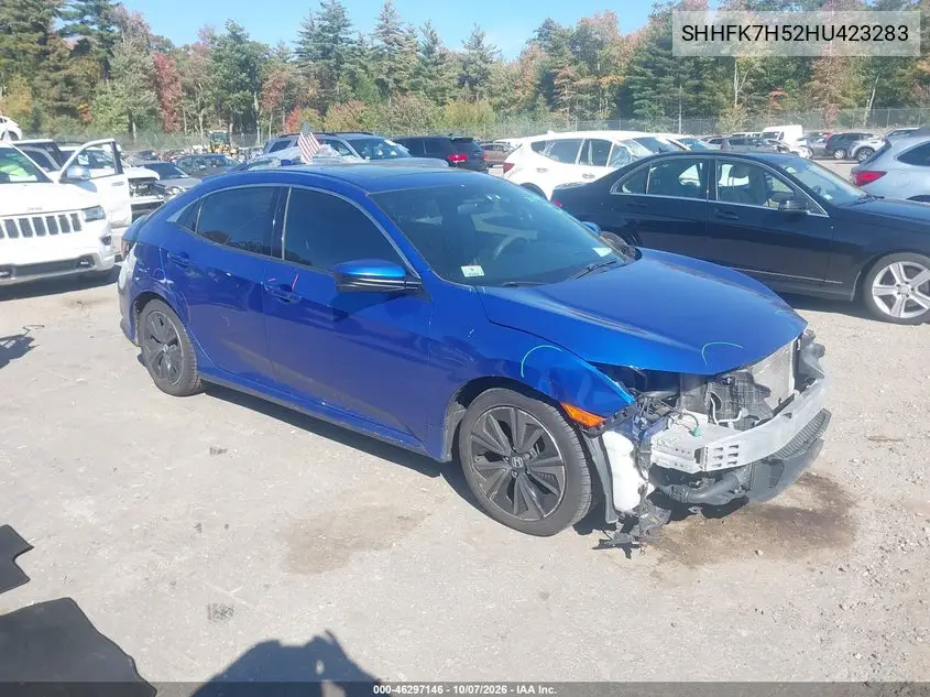 HONDA CIVIC 2017, VIN SHHFK7H52HU423283