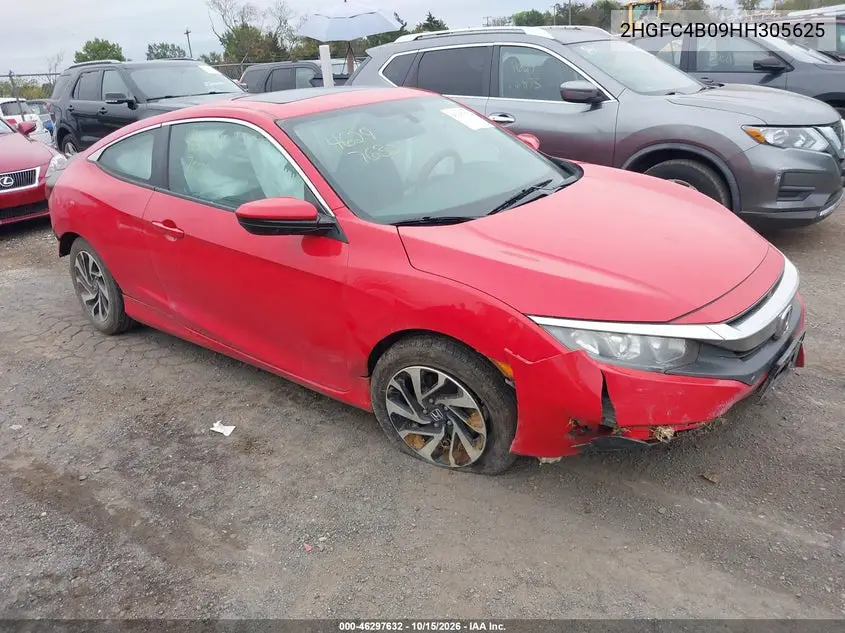 HONDA CIVIC 2017, VIN 2HGFC4B09HH305625