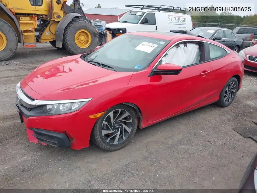 2017 HONDA CIVIC VIN 2HGFC4B09HH305625 — фото 2