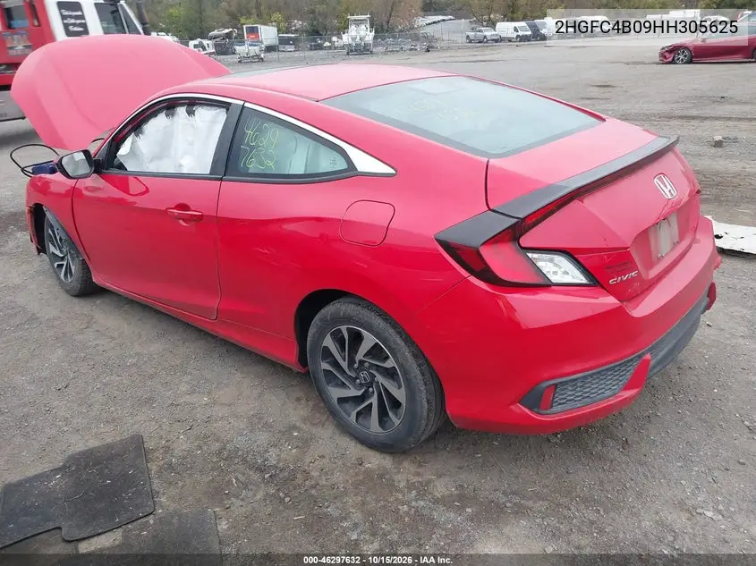2017 HONDA CIVIC VIN 2HGFC4B09HH305625 — фото 3