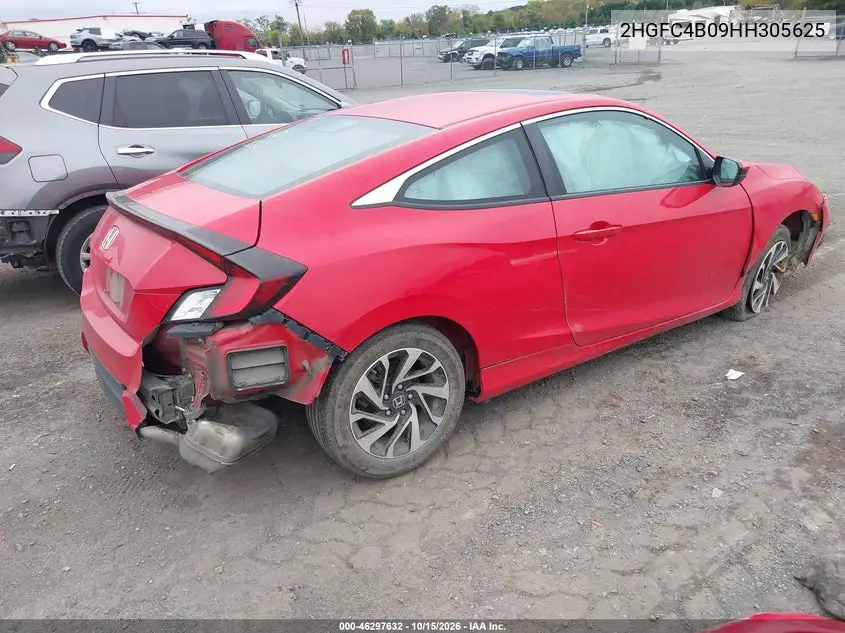 2017 HONDA CIVIC VIN 2HGFC4B09HH305625 — фото 4