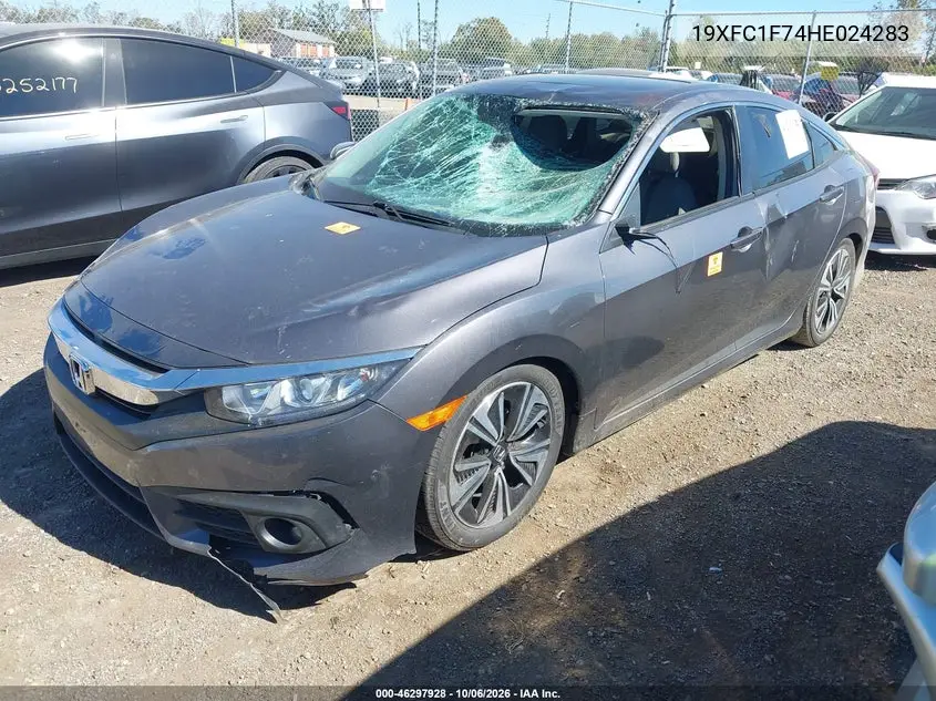 2017 HONDA CIVIC VIN 19XFC1F74HE024283 — фото 2