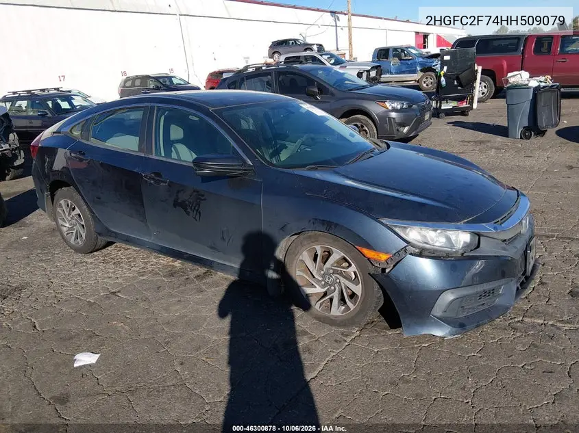 HONDA CIVIC 2017, VIN 2HGFC2F74HH509079