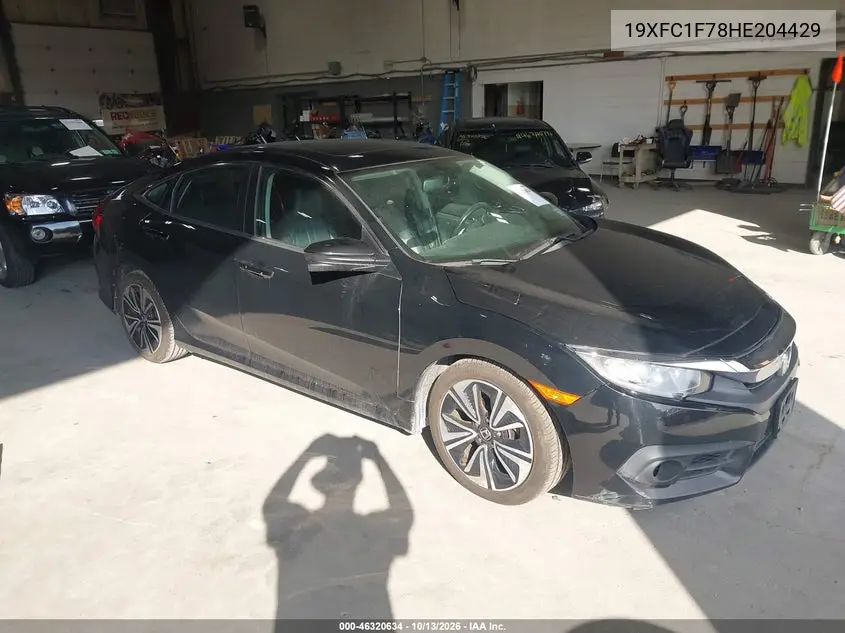 HONDA CIVIC 2017, VIN 19XFC1F78HE204429