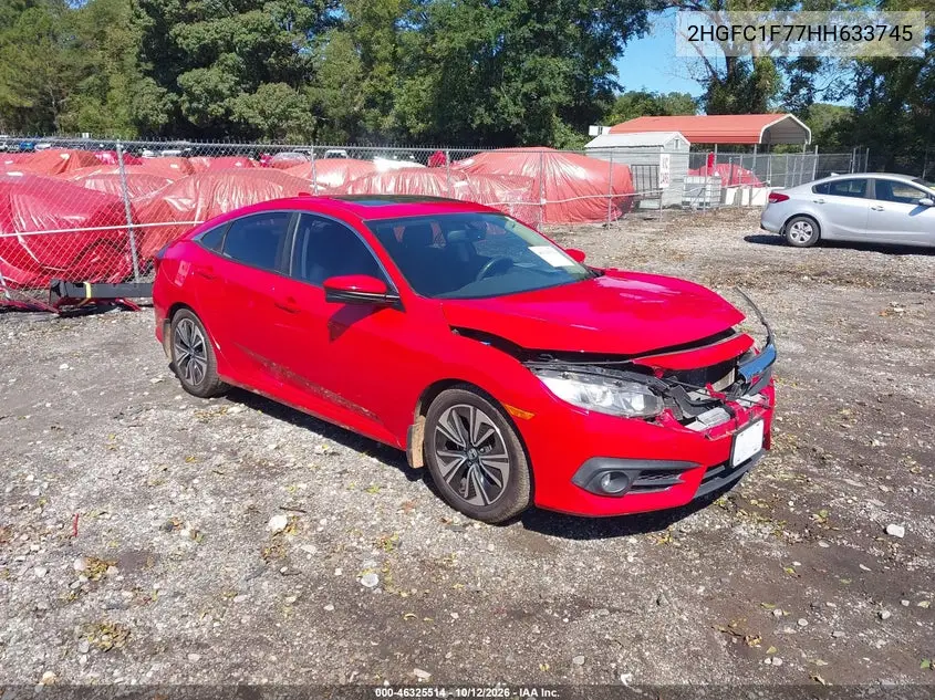 HONDA CIVIC 2017, VIN 2HGFC1F77HH633745