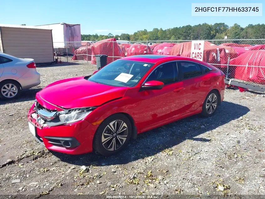 2017 HONDA CIVIC VIN 2HGFC1F77HH633745 — фото 2