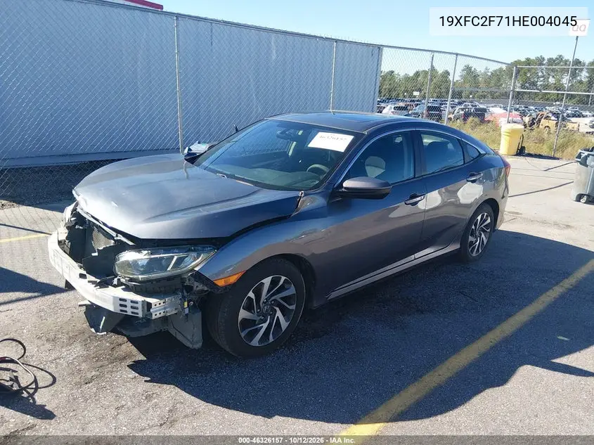 2017 HONDA CIVIC VIN 19XFC2F71HE004045 — фото 2