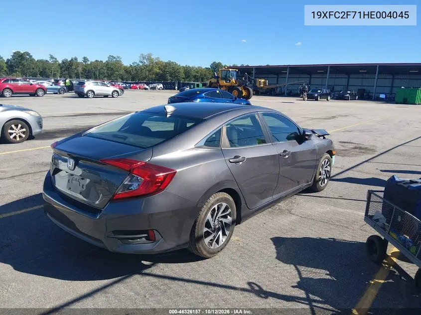 2017 HONDA CIVIC VIN 19XFC2F71HE004045 — фото 4