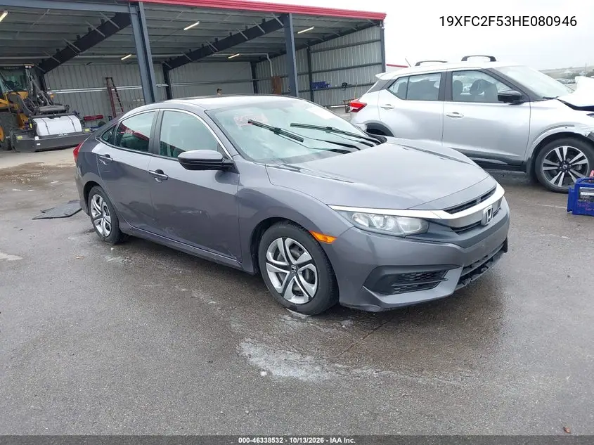 HONDA CIVIC 2017, VIN 19XFC2F53HE080946