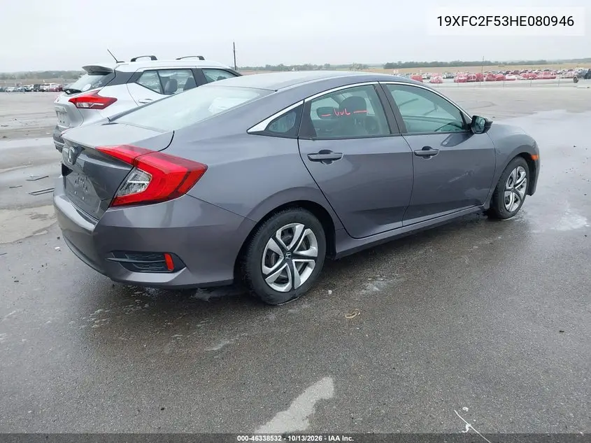 2017 HONDA CIVIC VIN 19XFC2F53HE080946 — фото 4
