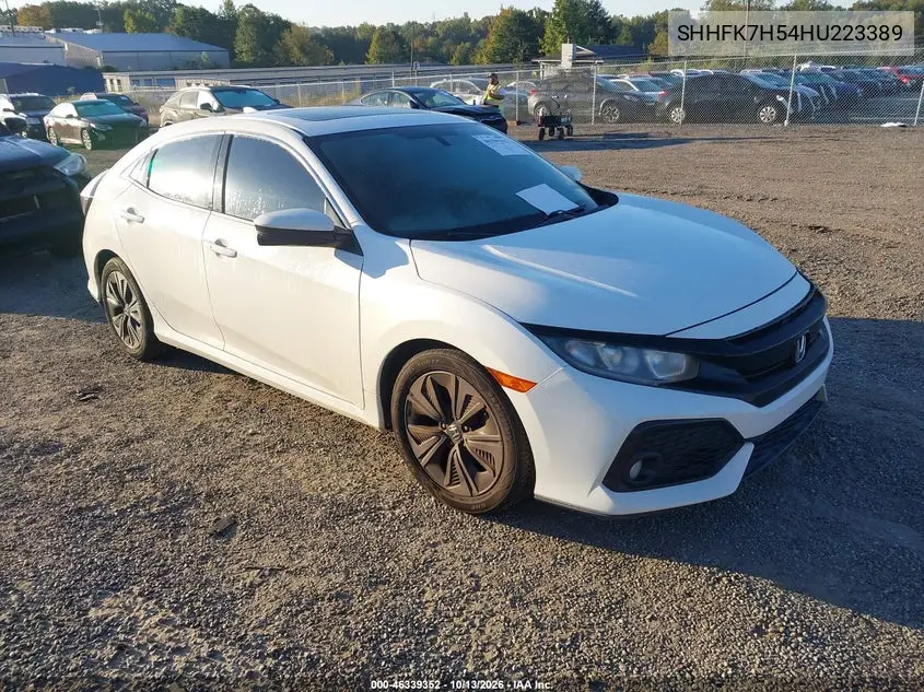 HONDA CIVIC 2017, VIN SHHFK7H54HU223389
