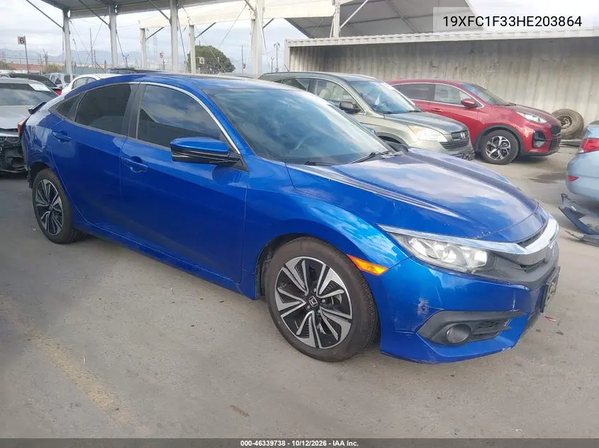 HONDA CIVIC 2017, VIN 19XFC1F33HE203864