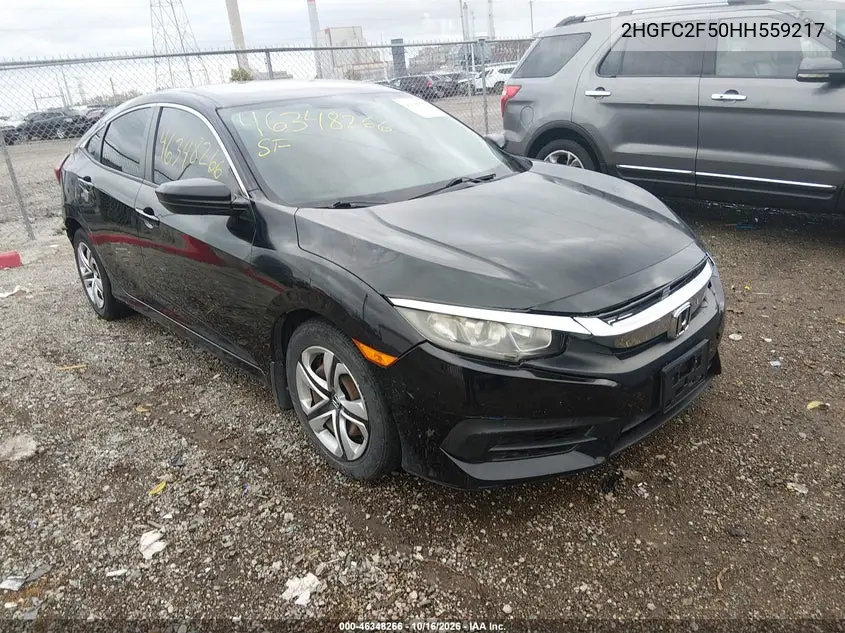 HONDA CIVIC 2017, VIN 2HGFC2F50HH559217
