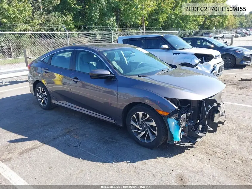 HONDA CIVIC 2017, VIN 2HGFC2F70HH509855