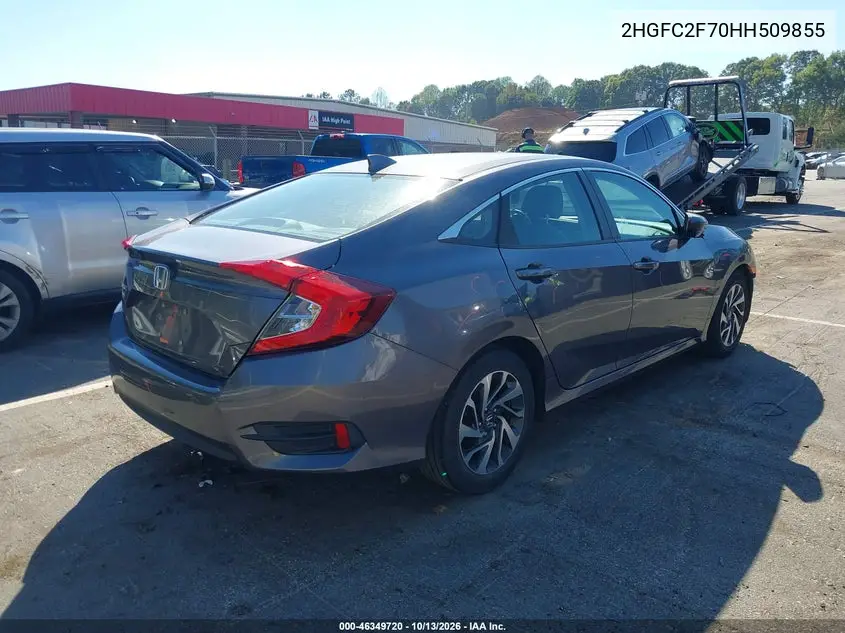 2017 HONDA CIVIC VIN 2HGFC2F70HH509855 — фото 4