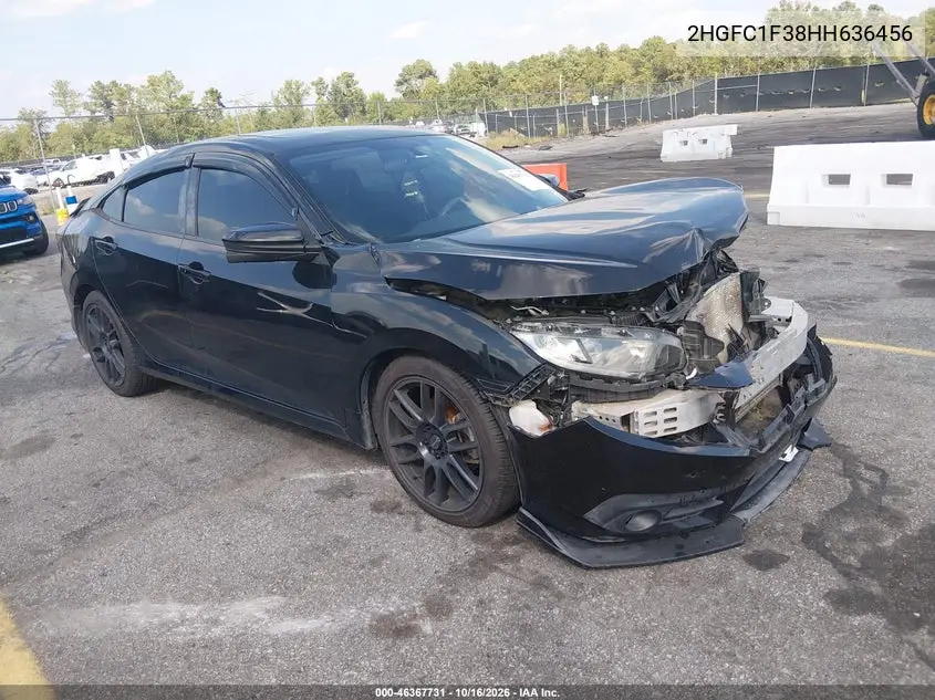 HONDA CIVIC 2017, VIN 2HGFC1F38HH636456