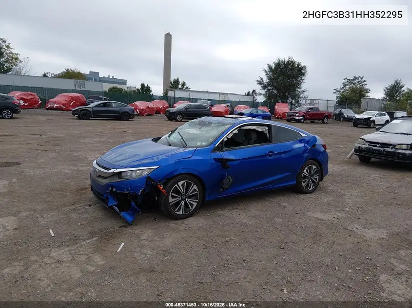 2017 HONDA CIVIC VIN 2HGFC3B31HH352295 — фото 2