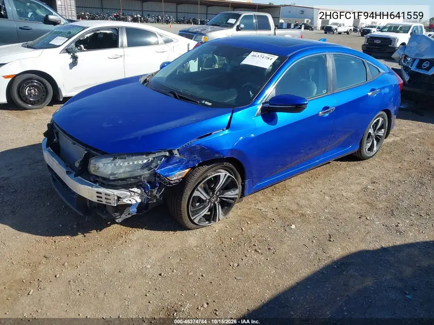2017 HONDA CIVIC VIN 2HGFC1F94HH641559 — фото 2