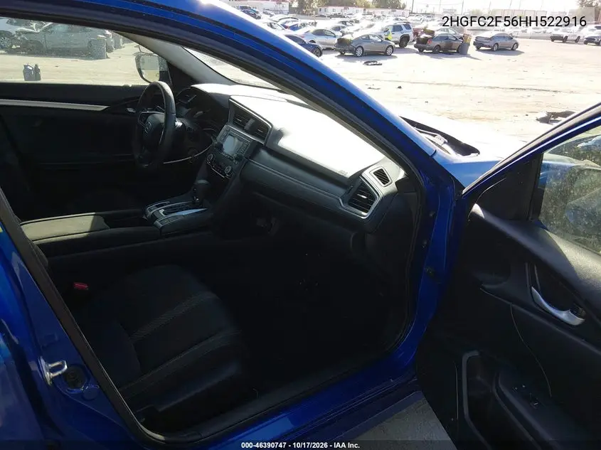 2017 HONDA CIVIC VIN 2HGFC2F56HH522916 — фото 5