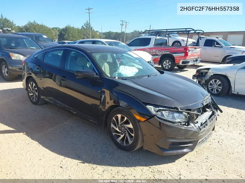 HONDA CIVIC 2017, VIN 2HGFC2F76HH557358